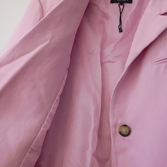 ZARA Oversized Light Pink Blazer Women’s Size XS | One Button Lined Pastel Chic - Picture 5 of 6